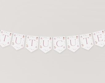 Tutu Cute Banner Printable Tutu Cute Birthday Banner Tutu Birthday Banner Tutu Cute Bday Banner Tutu Bday Banner Tutu Cute Birthday Decor L1