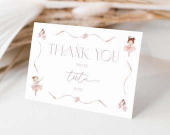 Tutu Thank You Card Tutu Cute Birthday Thank You Card Tutu Birthday Thank You Card Ballerina Thank You Card Ballerina Baby Shower Thank L1