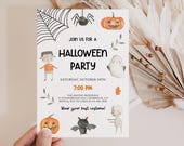 Cute Halloween Party Invitation Kids Halloween Party Invitation Digital Halloween Party Invitation Kids Halloween Costume Party Invite H1