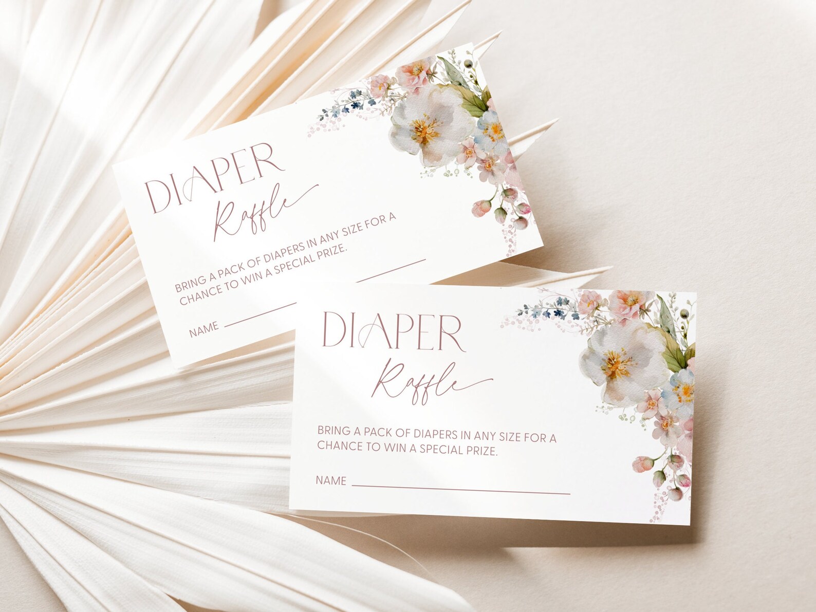 Floral Tea Party Diaper Raffle Baby Shower Tea Party Diaper Raffle Sign ...