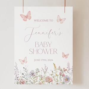 Butterfly Baby Shower Welcome Sign Butterfly Baby Shower Sign Butterfly Welcome Sign Baby Shower Butterfly Welcome Sign Butterfly Shower U3 Bild 1
