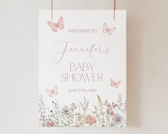 Butterfly Baby Shower Welcome Sign Butterfly Baby Shower Sign Butterfly Welcome Sign Baby Shower Butterfly Welcome Sign Butterfly Shower U3