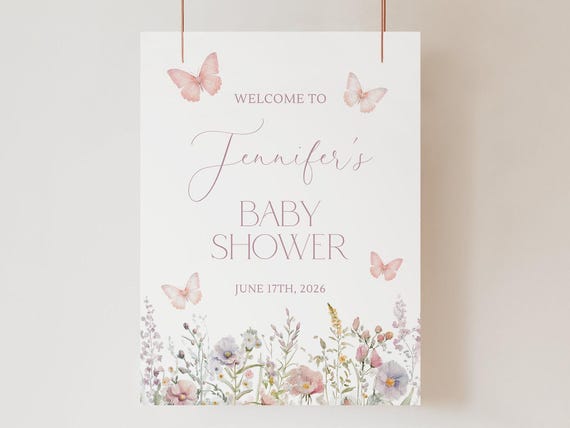 Butterfly Baby Shower Welcome Sign Butterfly Baby Shower Sign Butterfly Welcome Sign Baby Shower Butterfly Welcome Sign Butterfly Shower U3