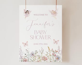 Fairy Baby Shower Welcome Sign Fairy Baby Shower Sign Fairy Welcome Sign Baby Shower Fairy Welcome Sign Fairy Party Sign Fairy Shower R2
