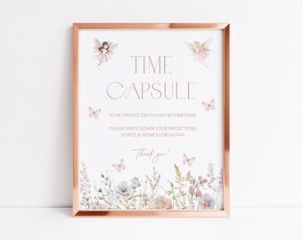 Fairy Time Capsule First Birthday Time Capsule Fairy First Birthday Time Capsule Sign & Cards Fairy 1st Bday Time Capsule Fairy Birthday R3