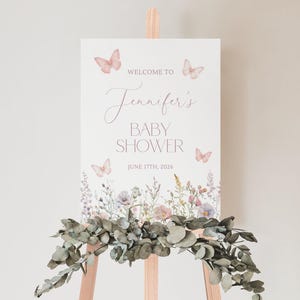 Butterfly Baby Shower Welcome Sign Butterfly Baby Shower Sign Butterfly Welcome Sign Baby Shower Butterfly Welcome Sign Butterfly Shower U3 Bild 3