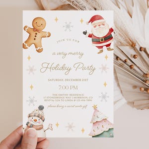 Niedliche Feiertagsparty-Einladung Niedliche Feiertagsparty-Einladung Weihnachtsparty-Einladung Niedliche Weihnachtsparty-Einladung Niedliche Weihnachtsparty-Einladung X5