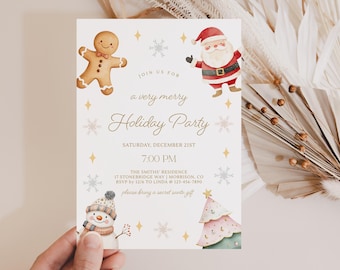 Cute Holiday Party Invitation Cute Holiday Party Invite Xmas Party Invitation Cute Christmas Party Invitation Cute Christmas Party Invite X5