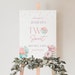 Two Sweet Birthday Welcome Sign Two Sweet Welcome Sign Girl 2nd ...