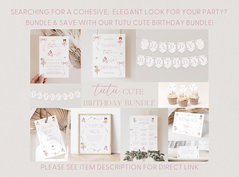 Tutu Cute Birthday Invitation Girl 2nd Birthday Invitation Ballerina Birthday Invite Tutu Cute Bday Invite Tutu Birthday Invite Ballerina L1 image 5
