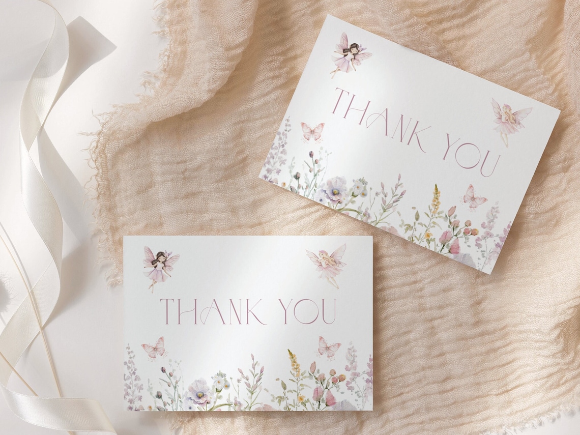 Fairy Birthday Thank You Card - Goober Studio Prints
