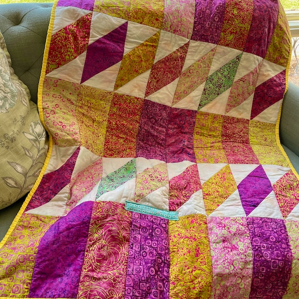 Purple and Pink Cuddle Lap Quilt