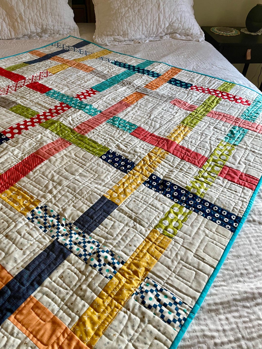 Colorful Ladders, Baby Quilt With Fun Colors and Movement - Etsy