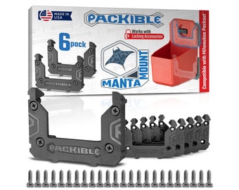 Soportes Manta PackibleTool: grapas de montaje compatibles con los accesorios de bloqueo Packout® de Milwaukee