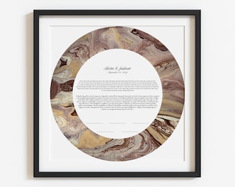 Tree Rings Ketubah - Modern Ketubah
