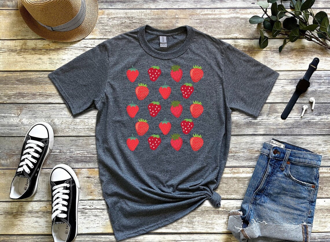 strawberry shirt in the sunshine