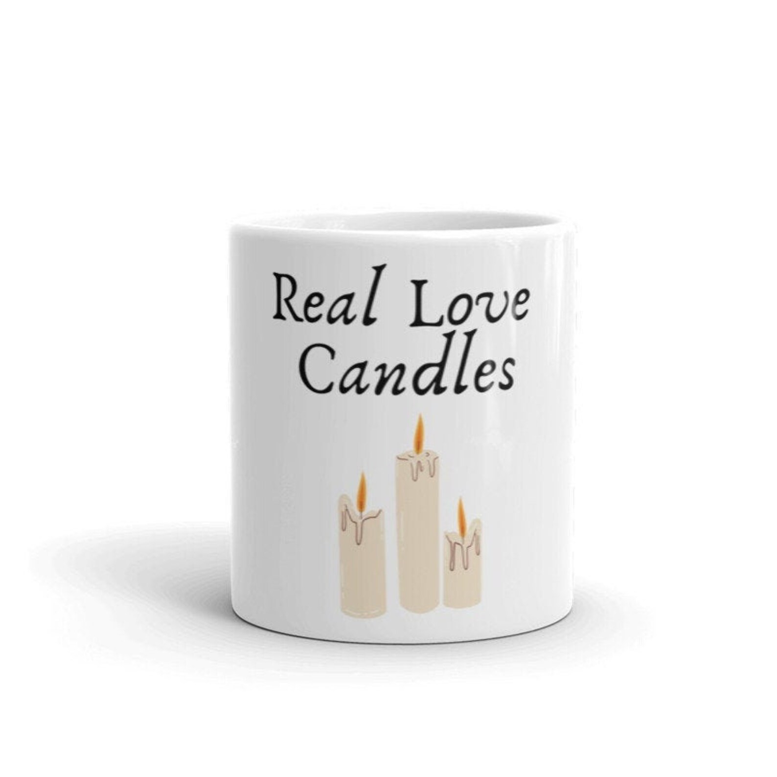 White ceramic mug Real love Candles Candle making gift Etsy