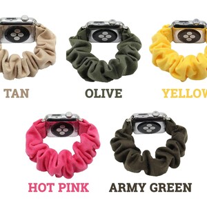 Pu&ograve; includere: Sei cinturini per Apple Watch in diversi colori: beige, oliva, giallo, rosa acceso, verde militare. I cinturini sono realizzati in tessuto elastico e sono progettati per adattarsi al polso.