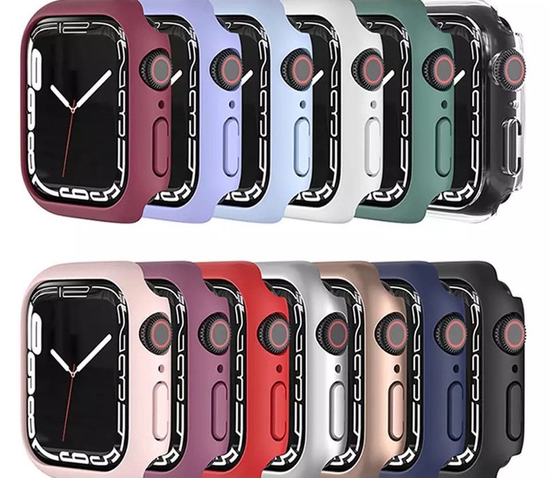 Apple Watch Tempered Glass Case W/ Bumper Fits Series 1 2 Etsy