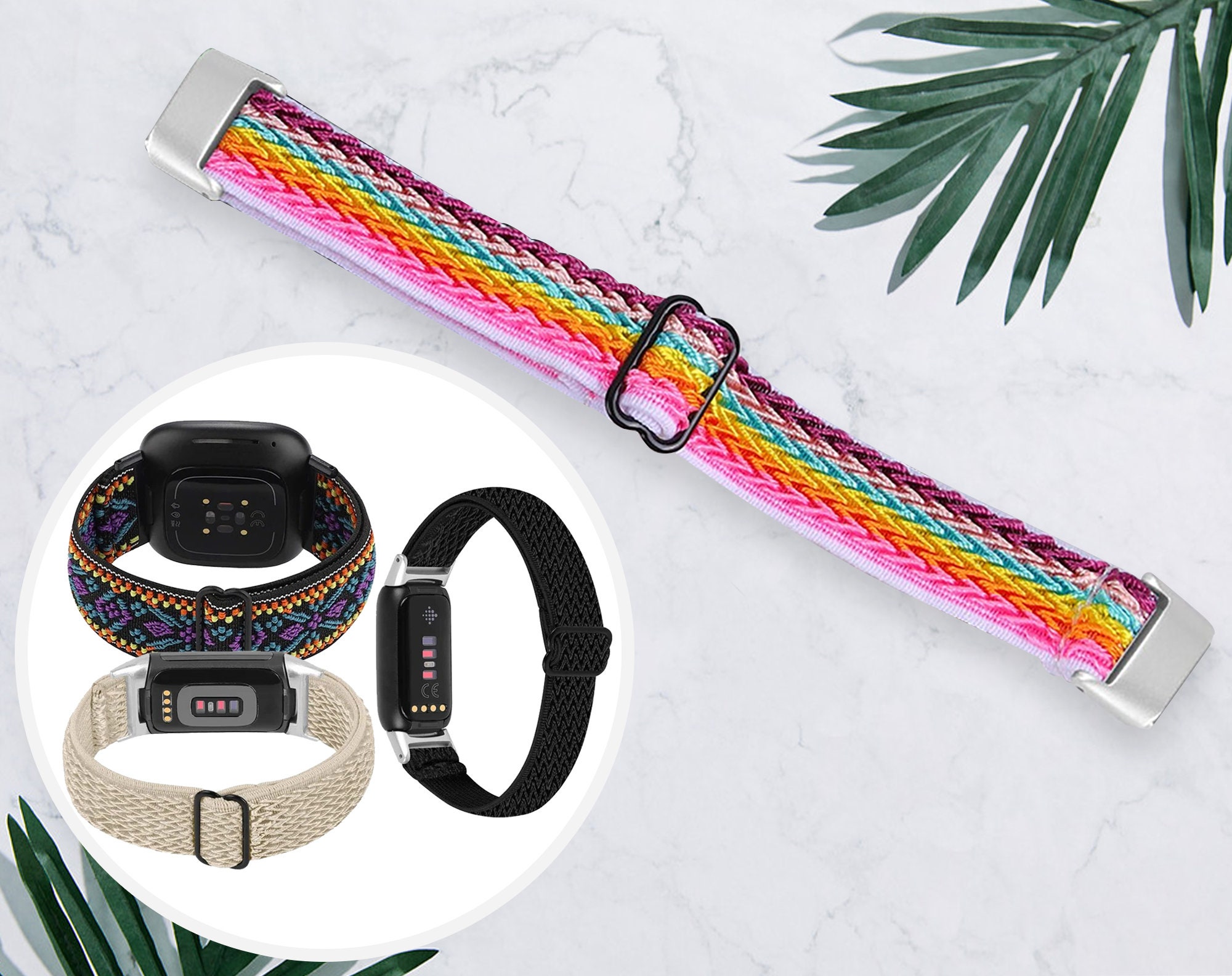 Houston - Bracelet Connecté de Rechange Fitbit Luxe en Silicone