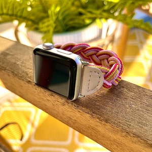 Elastic Braided Apple Watch Band | Fits Series 10, 9, 8, 7, 6, 5, 4, 3, 2, ULTRA 49MM | 38MM, 40MM, 41MM, 42MM, 44MM, 45MM, 46MM 49MM