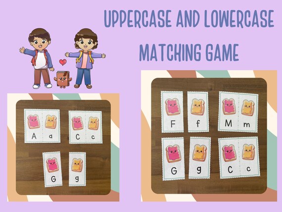 Uppercase and Lowercase Memory Game / Preschool Printables for - Etsy
