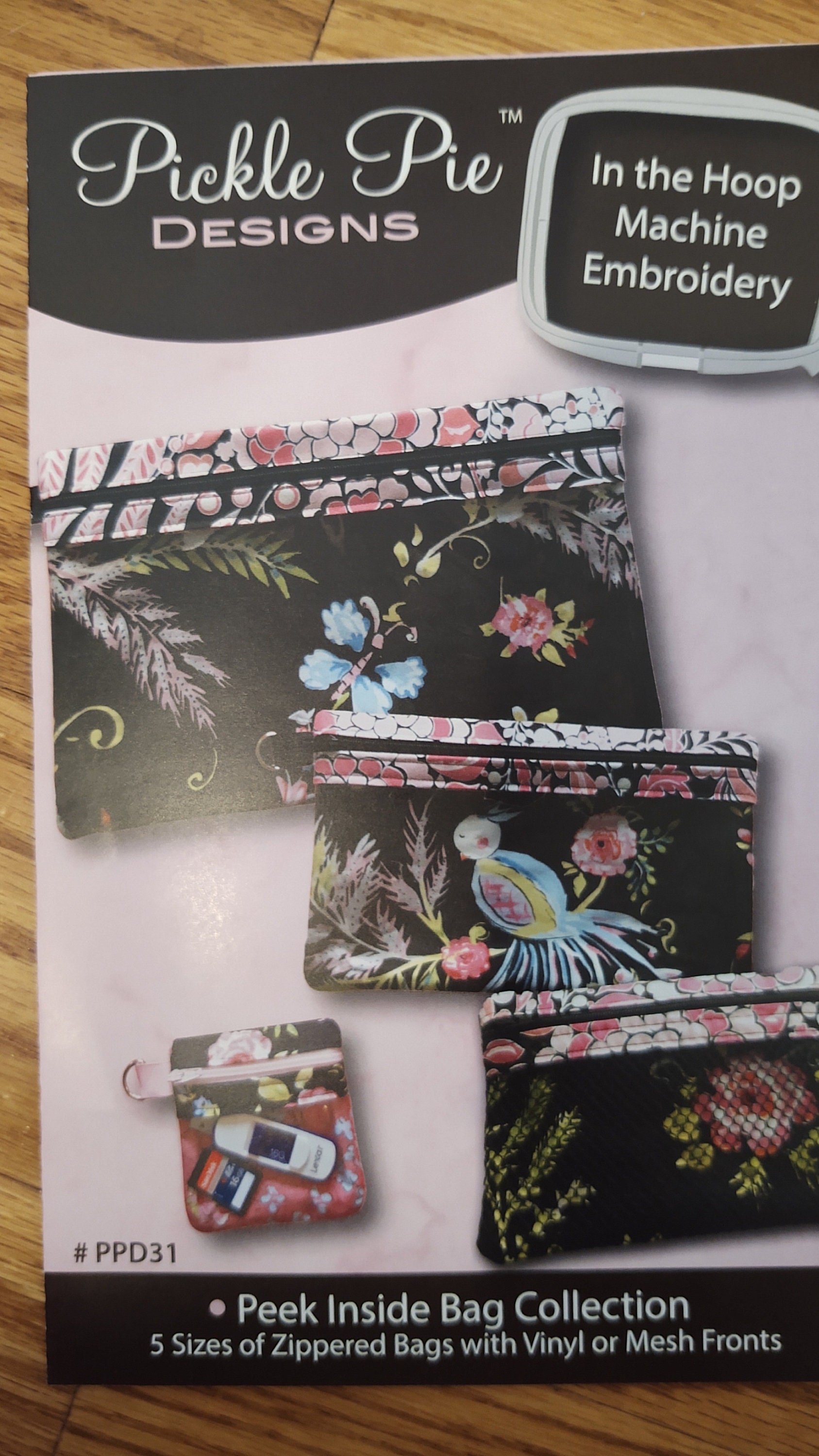 Pickle Pie Machine Embroidery Pattern In the Hoop Zipper Etsy