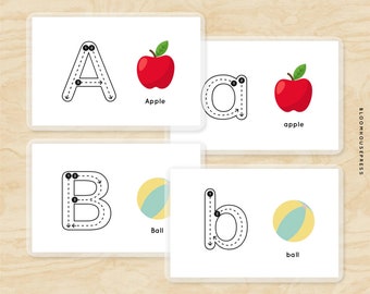 Alphabet Tracing Cards: ABC Letter Formation, Preschool Printables (PDF)
