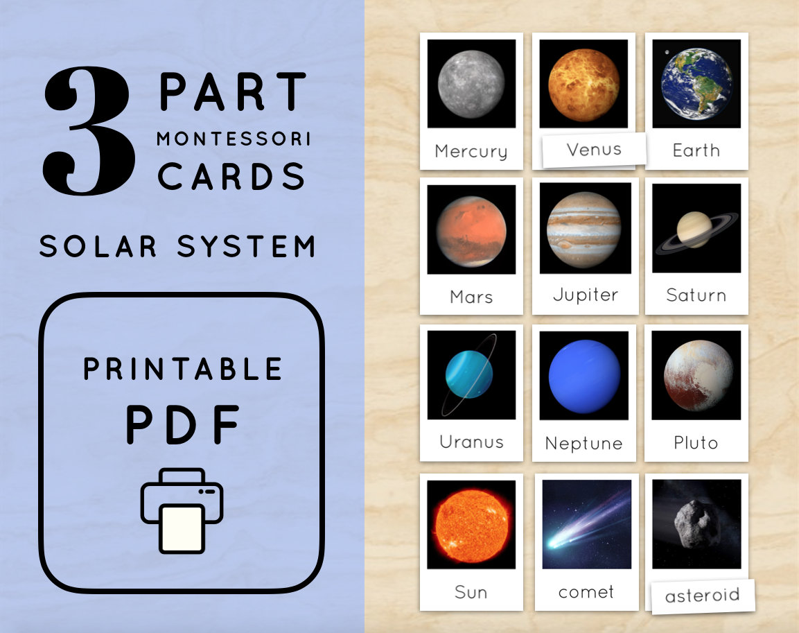 Printable Solar System Trading Cards