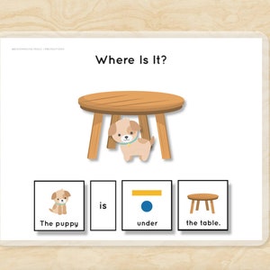 Präpositionen/präpositionale Vorstellungen Wo ist es? Positionen Arbeitsblatt Grammatik Wortarten Homeschool Kindergarten Printable Kids PDF