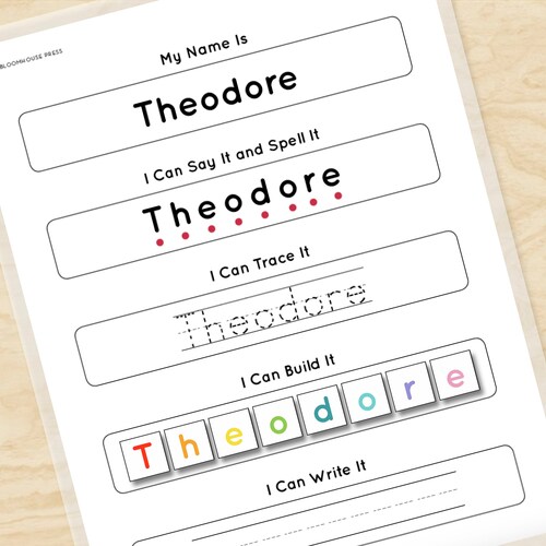Custom Name Tracing Builder I Can Spell My Name Puzzle First Etsy