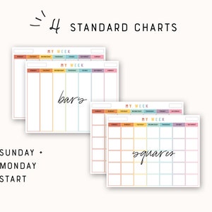 Editable Weekly Visual Routine Chart With Cards Schedule for Kids ...