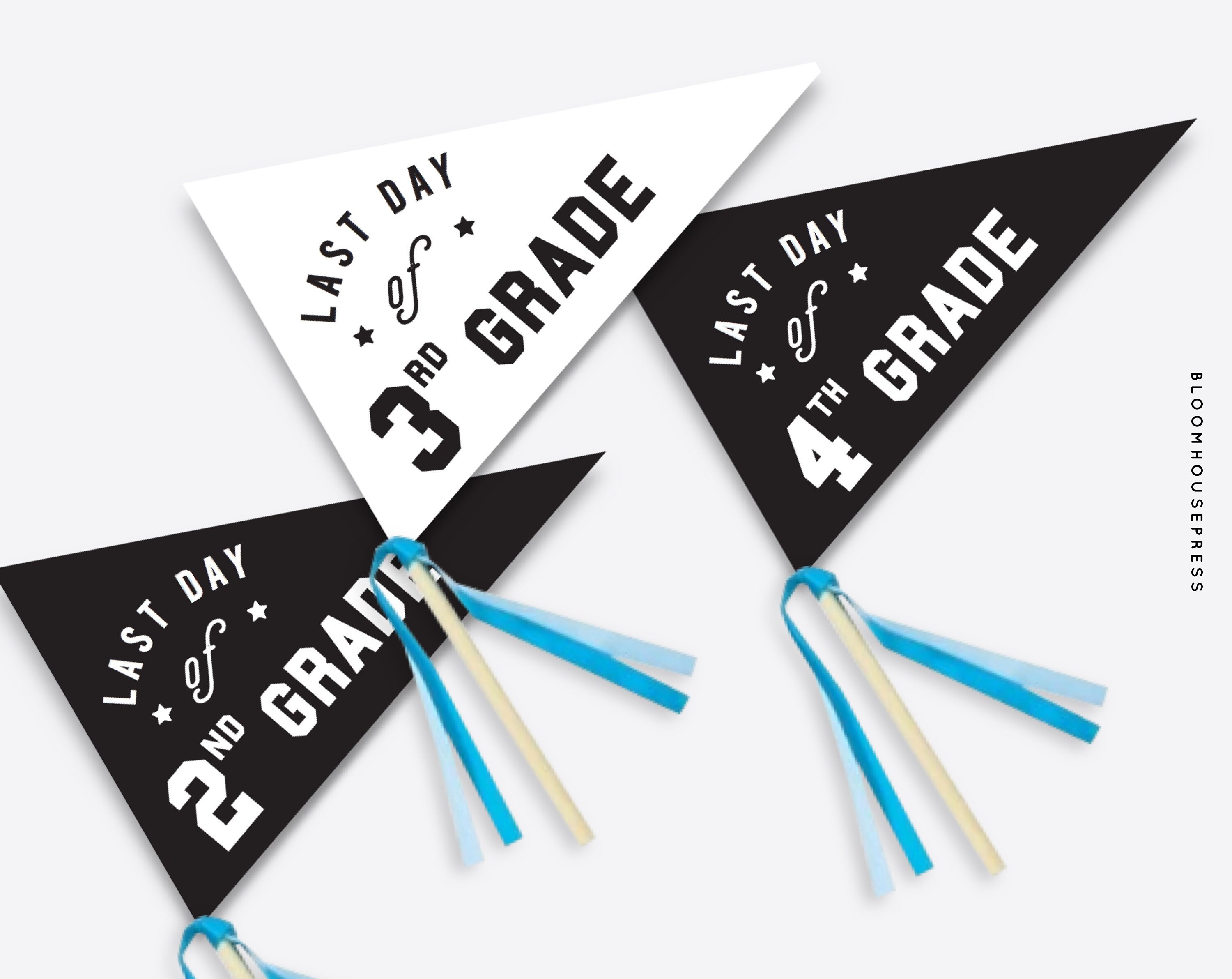 Last Day of School Pennant: Printable Grade Flags (PDF) - Etsy