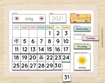 Homeschool Perpetual Calendar: Weather, Seasons, and US Holidays (PDF)