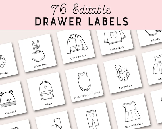 Kid Drawer Labels Printable Free  Kids clothing labels, Kids labels,  Drawer labels