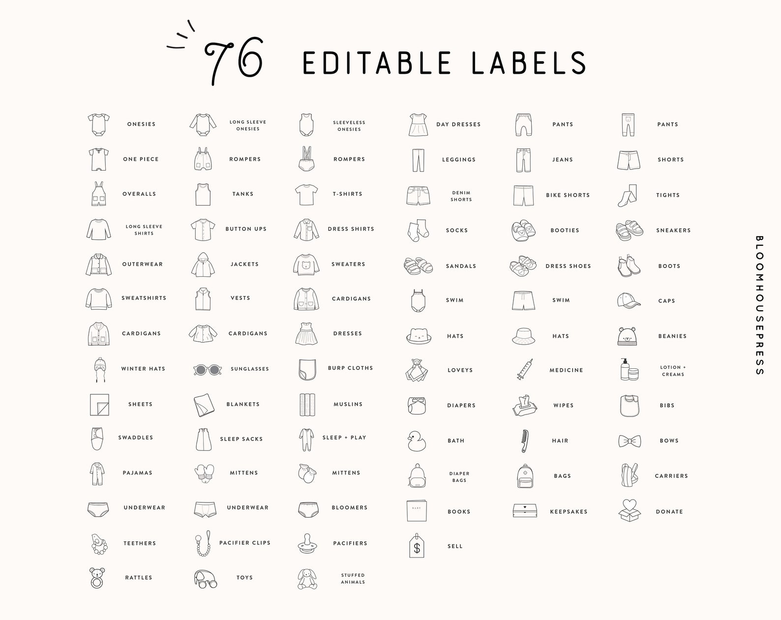 Nursery Labels Clothing Dresser Drawers Baby Kids Closet Etsy