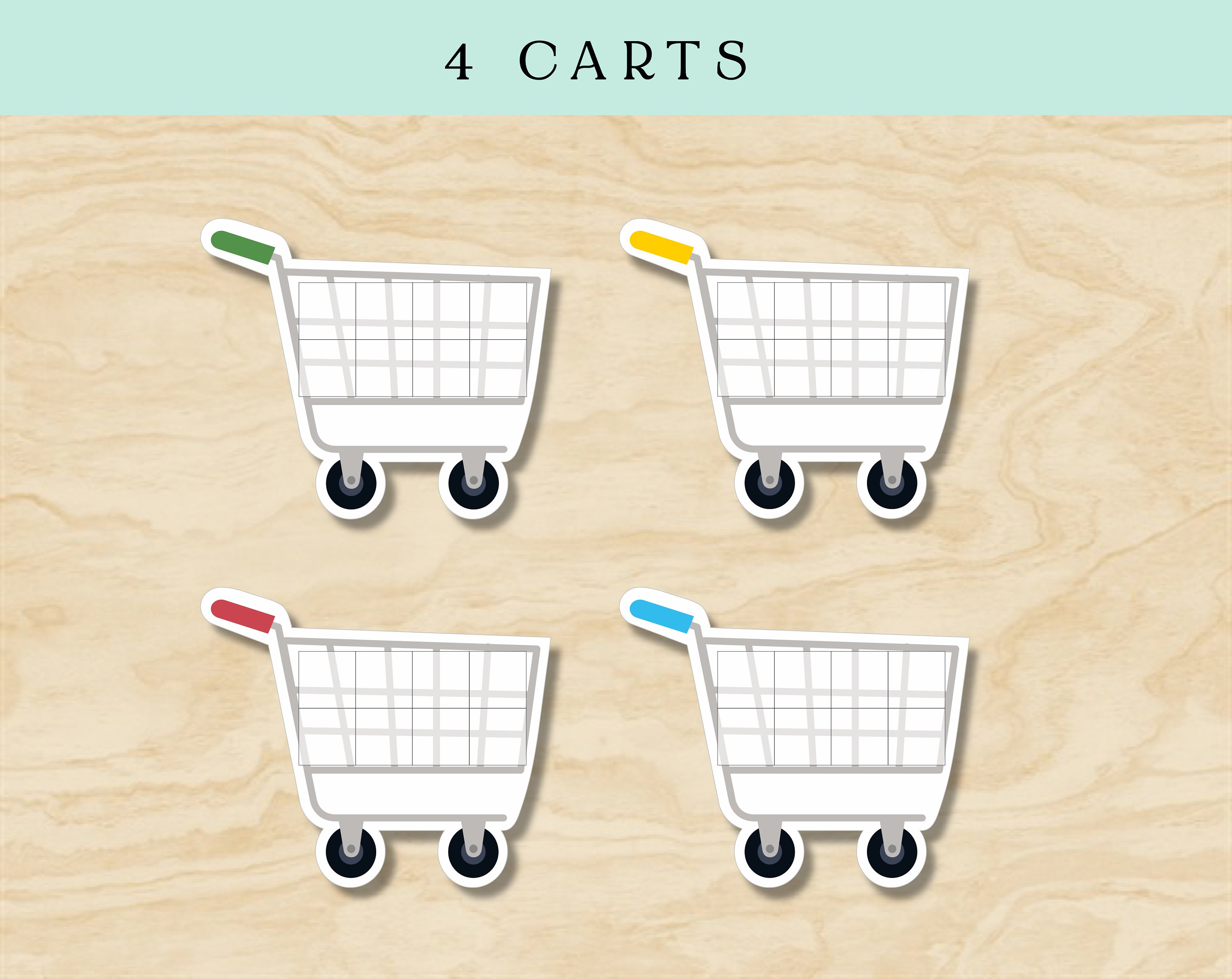Shopping List Grocery Game Pretend Play Educational Homeschool - Etsy