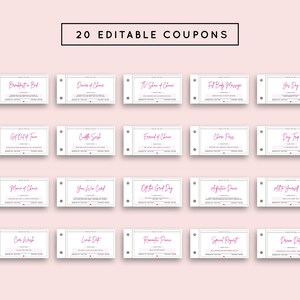 Editable Little Coupon Book Love Coupons Birthday Anniversary Valentine ...