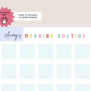 Daily Visual Routine Chart with Cards Morning Afternoon Evening Schedule for Kids Toddler Editable Printable Rhythm Chore Chart Pictures image 9