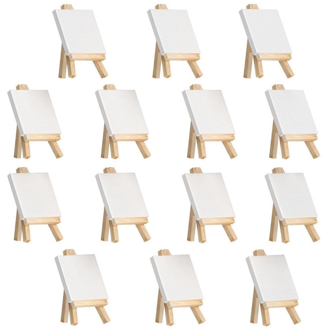 Mini Easels Mini Canvas 4 x 4 Inch Canvas Wooden Easel Etsy