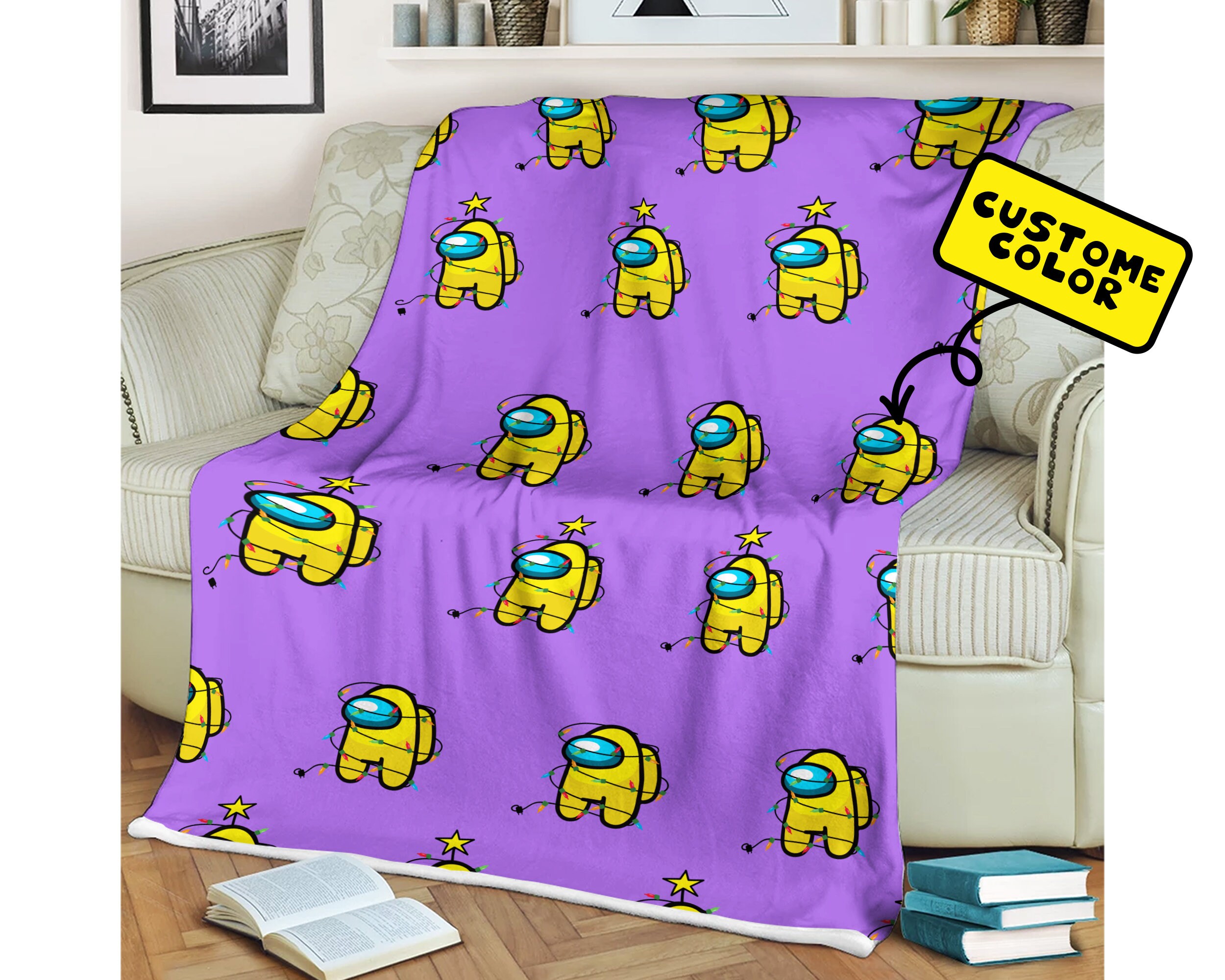 Customized Among Us Blanket Among Us Character Blanket Cute Etsy