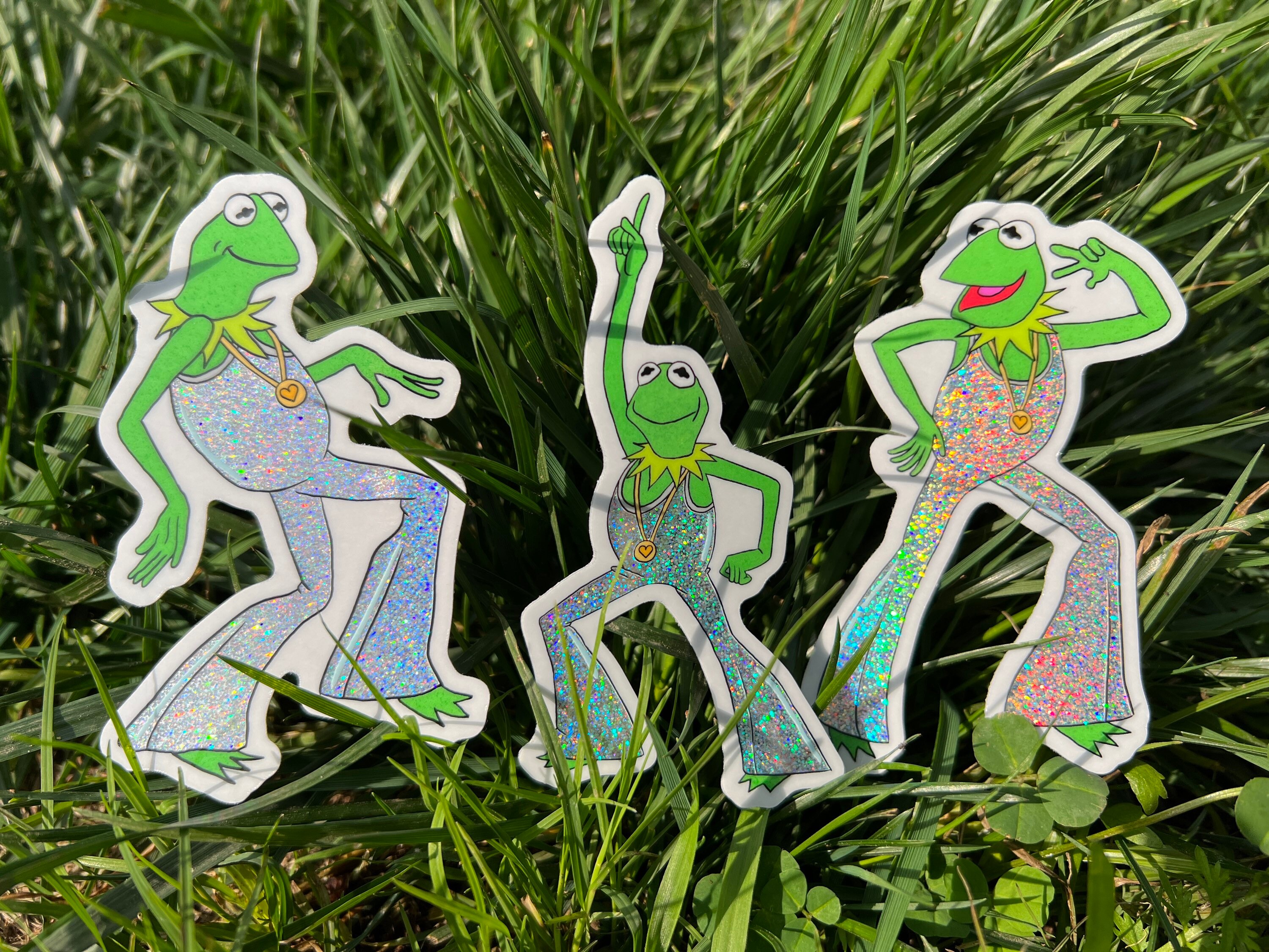 Party Yeah 50Pcs Cartoon Frog Kermit Stickers Laptop Guitar Fridge  Skateboard Decal