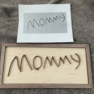 Personalized Child's Handwriting Sign Custom Wood Wall Plaque Kids Handwriting Gift for Grandma 3D Laser Cut Handwriting Keepsake Art bild 11