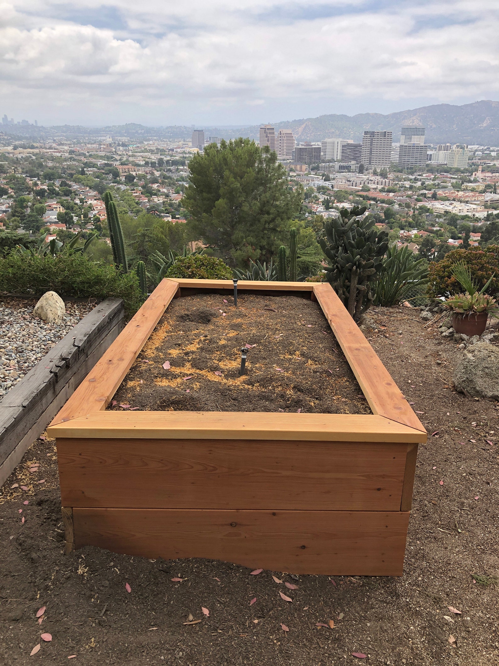 Untreated Redwood Raised Garden Bed Etsy