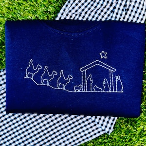 Ships FAST - Tee, Dress, Romper - Boys Girls Baby - Kids Sibling Christmas Nativity Outfit - Long/Short Sleeve - Pants or Shorts Optional