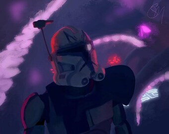 Questions ~ Captian Rex ~ 8x10 Semi-Gloss Print ~ Star Wars Art