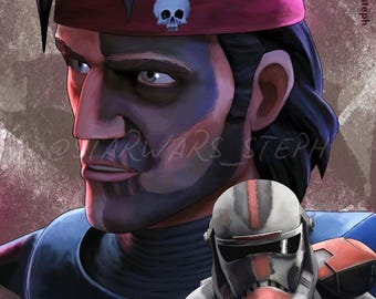 Sarge ~ Hunter ~ 8x10 Semi-Gloss Print ~ Star Wars Art