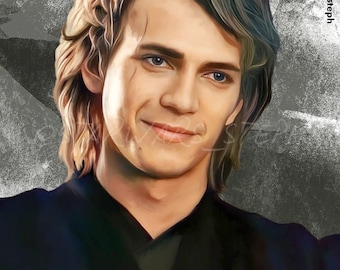 Warm Eyes ~ Anakin Skywalker ~ 8x10 Semi-Gloss Print ~ Star Wars Art