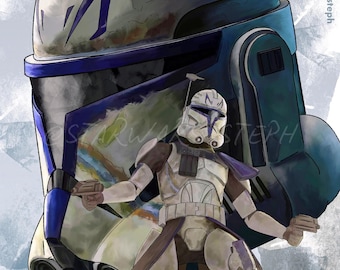 The Captain ~ Rex ~ 8x10 Semi-Gloss Print ~ Star Wars Art