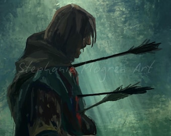 Tragic Hero ~ Boromir ~ Lord of the Rings Art ~ 8x10 Semi-Gloss Print ~ 5x7 Semi-Gloss Print ~ 16x20 Canvas